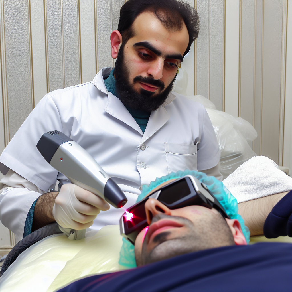 متخصص پوست، لیزر درمانی در اصفهان اجرا می‌کند.