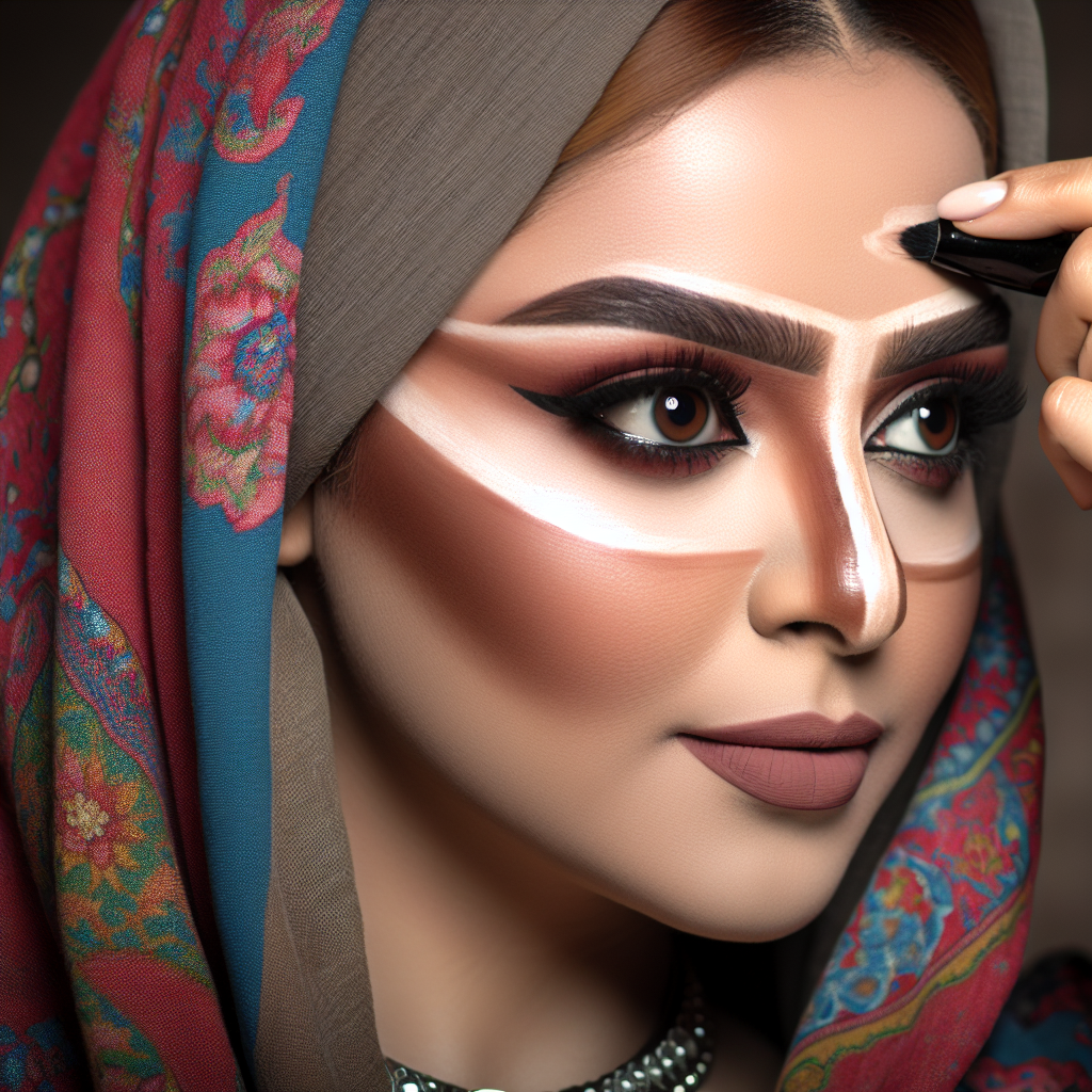 صورت زیبا با کانتورینگ در اصفهان