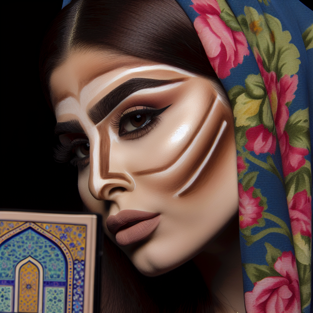 آرایش کانتور صورت، هنر زیبایی اصفهان.