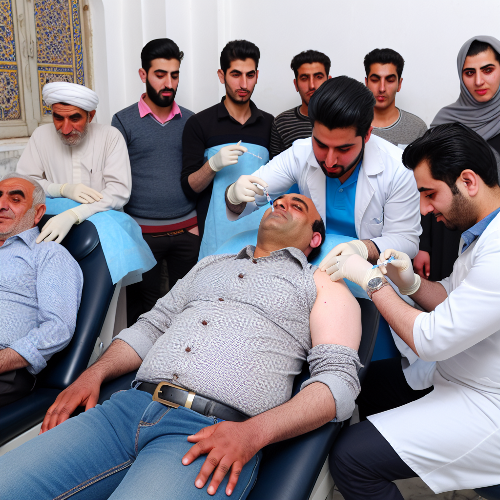 افراد با تزریق بوتاکس در اصفهان.