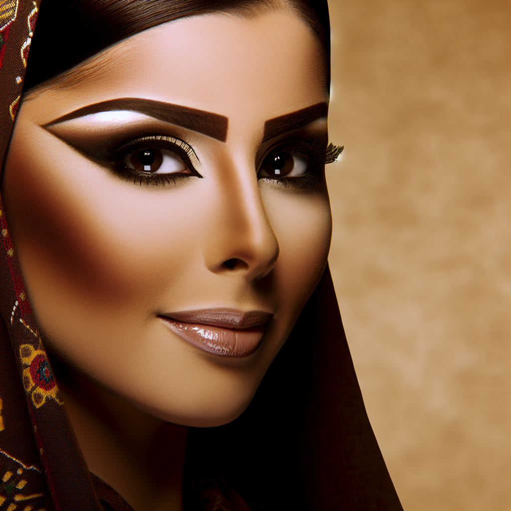 یک زن با کانتورینگ صورت اصفهانی