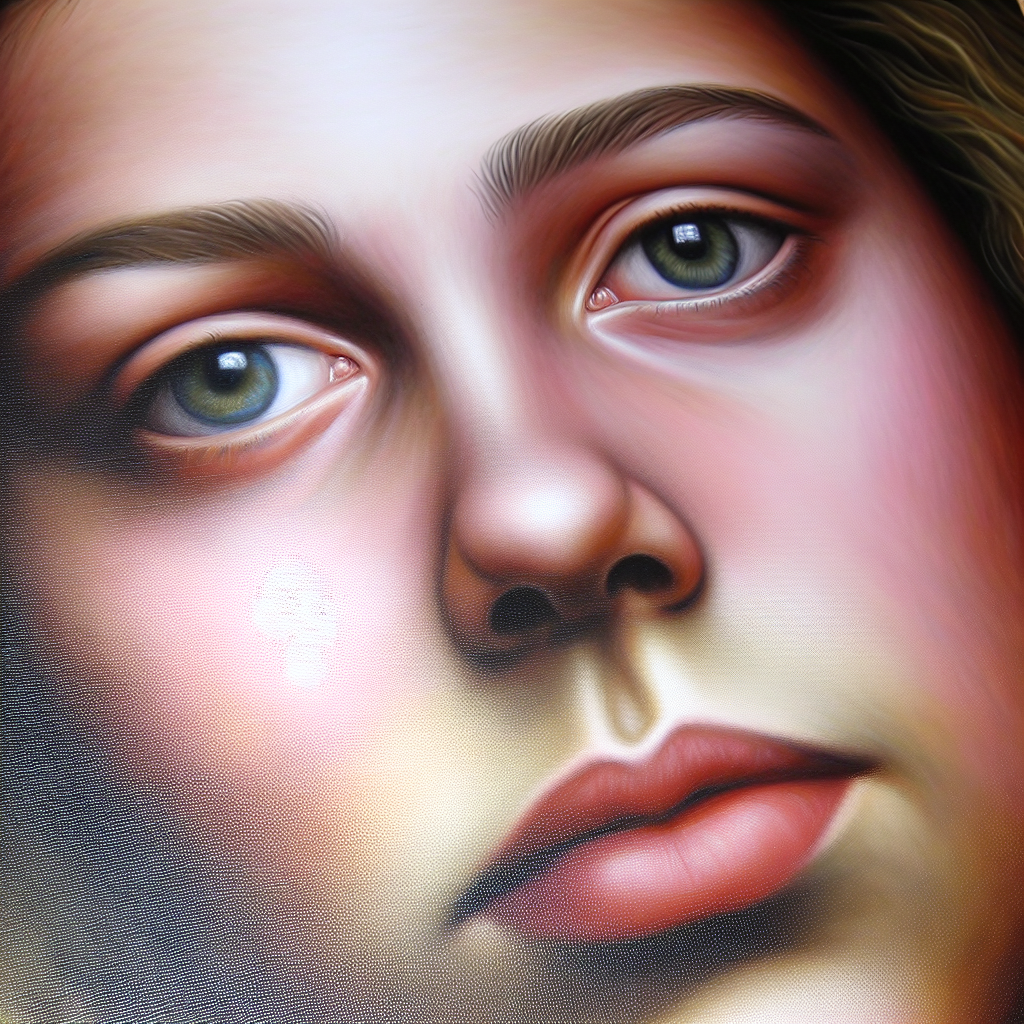 یک نقاشی زیبا و واقعی از چهره